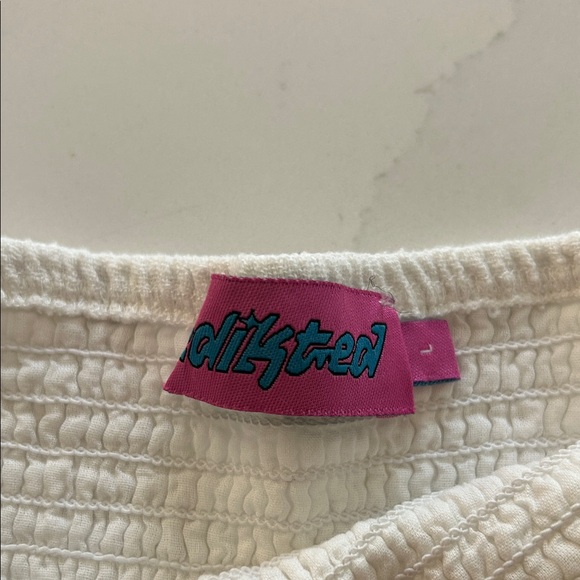 Edikted White Ruffled Strapless Tube Top - Picture 4 of 4